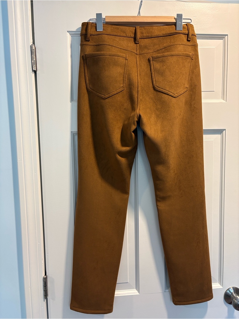 J. Jill Camel Suede-Look 4-Pocket Pants with Branded Button - Picture 2 of 6